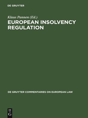 cover image of European Insolvency Regulation